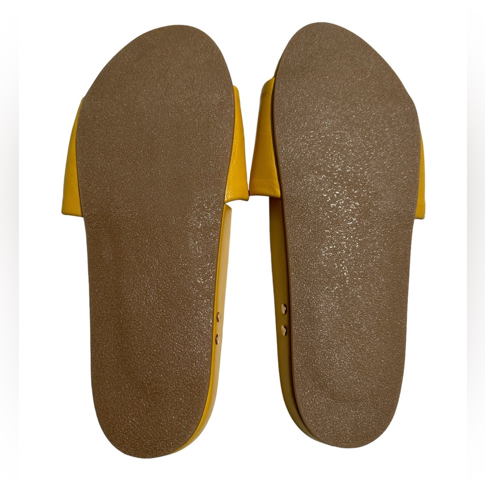 beek Mustard Yellow Slide Sandals - Picture 4 of 6
